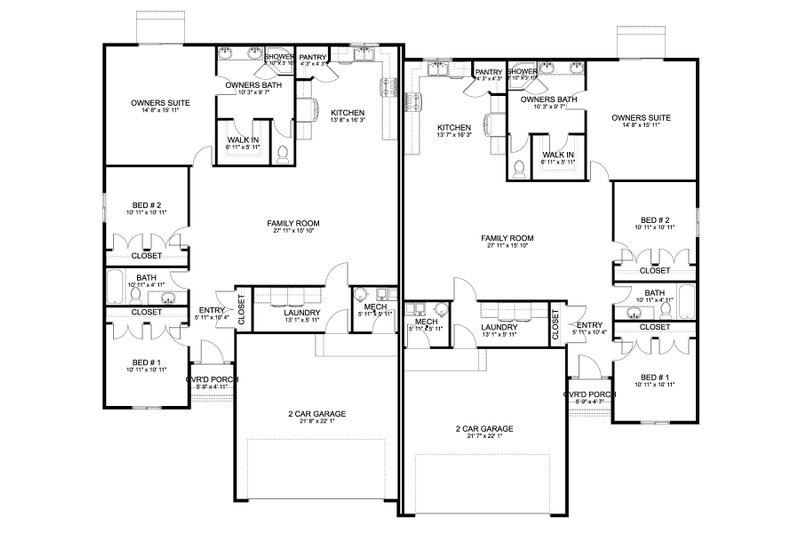 Dream House Plan - Floor Plan - Main Floor for Traditional House Plan #1060-316 - 2 bed, 2 bath