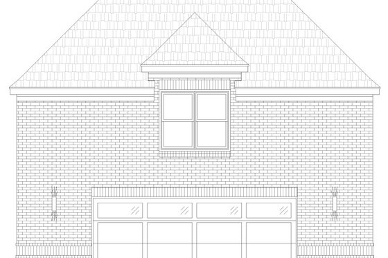 Exterior - Front Elevation 3 for Colonial House Plan #932-1150 - 1 bed, 1 bath