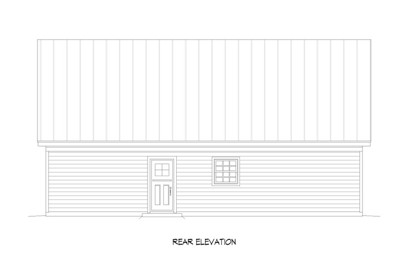 House Blueprint - Exterior - Rear Elevation for Traditional House Plan #932-527 - 4 bed, 3 bath