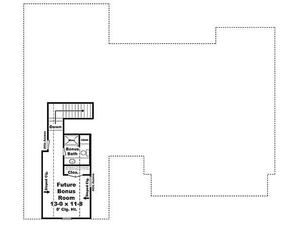 Home Plan - Craftsman Floor Plan - Upper Floor Plan #21-294