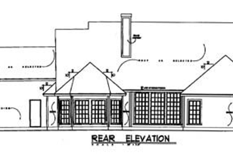 Dream House Plan - Exterior - Rear Elevation for Traditional House Plan #40-150 - 4 bed, 2 bath