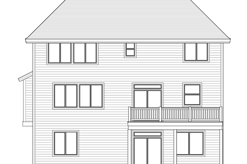 Home Plan - Exterior - Rear Elevation for Craftsman House Plan #53-536 - 5 bed, 3.5 bath