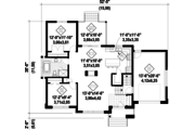 Contemporary Style House Plan - 2 Beds 1 Baths 1116 Sq/Ft Plan #25-4549 