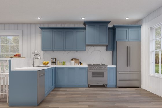 Interior - Kitchen for Cottage House Plan #923-356 - 3 bed, 2 bath