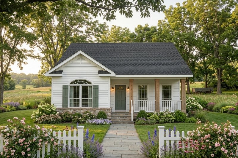 Home Plan - Exterior - Front Elevation 3 for Cottage House Plan #21-674 - 2 bed, 2 bath