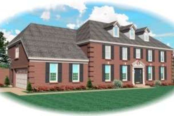 Exterior - Front Elevation for Colonial House Plan #81-791 - 3 bed, 2.5 bath