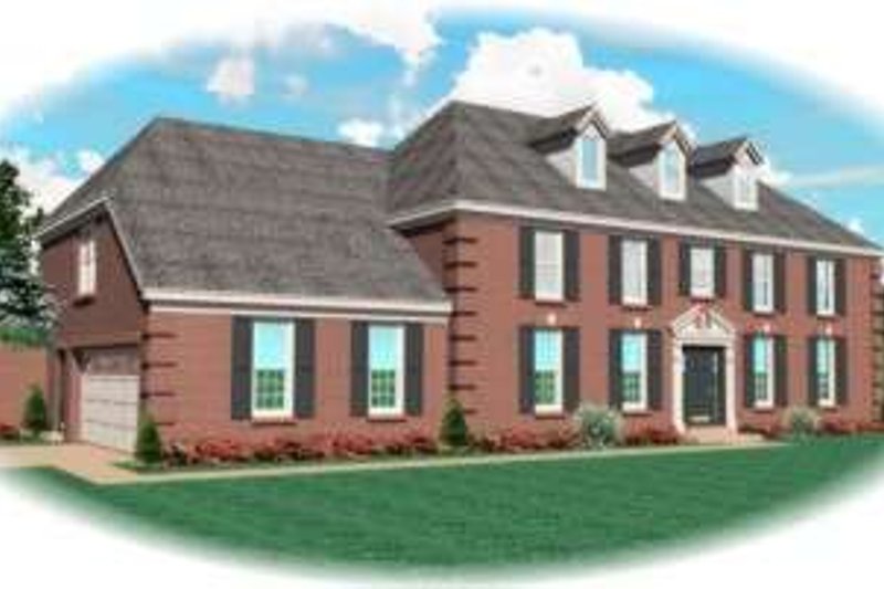 Colonial Style House Plan - 3 Beds 2.5 Baths 2900 Sq/Ft Plan #81-791