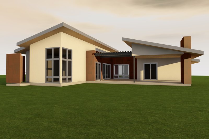 House Plan Design - Exterior - Outdoor Living for Contemporary House Plan #80-220 - 3 bed, 2.5 bath