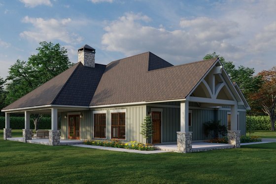 Exterior - Other Elevation 2 for Country House Plan #17-3375 - 2 bed, 2 bath
