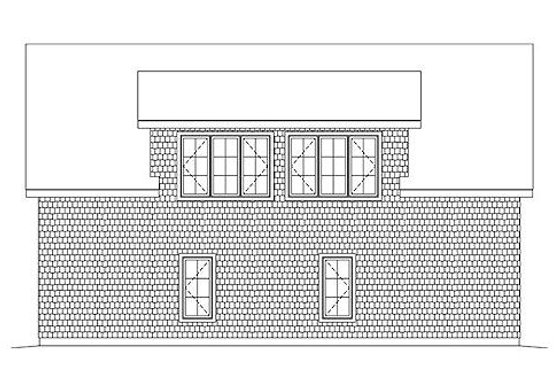 Exterior - Rear Elevation for Traditional House Plan #22-541, 0 bath