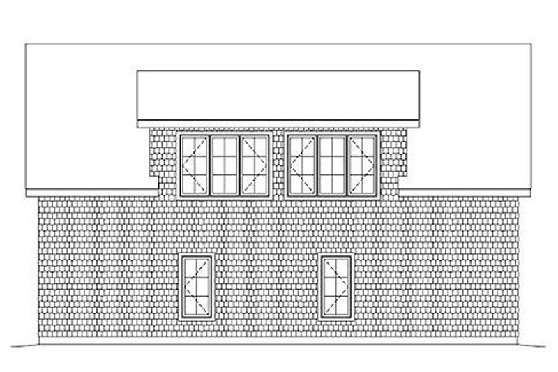 Home Plan - Exterior - Rear Elevation for Traditional House Plan #22-541, 0 bath