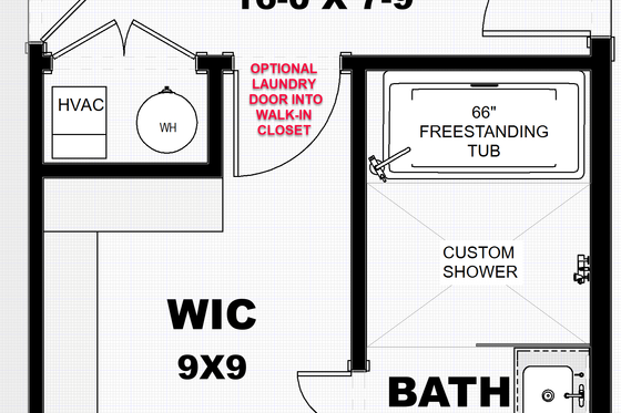 Interior - Laundry 1 for Country House Plan #44-305 - 3 bed, 2 bath