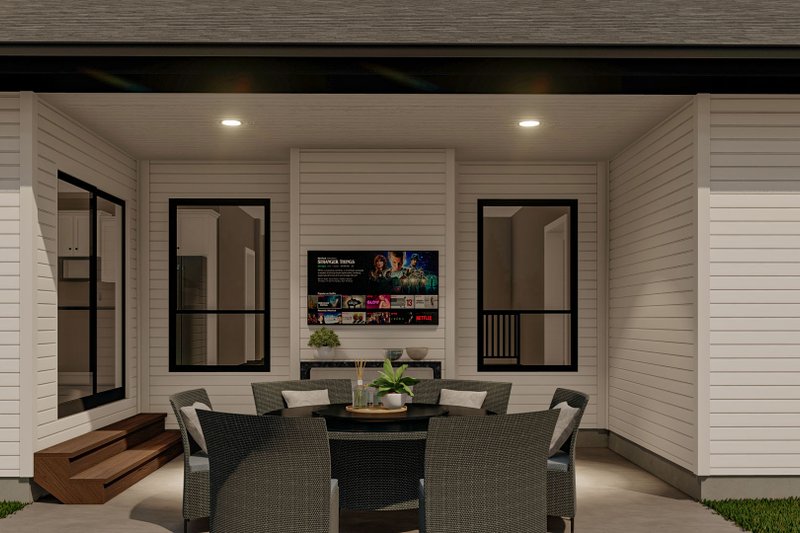 Architectural House Design - Exterior - Covered Porch for Traditional House Plan #455-228 - 3 bed, 2 bath