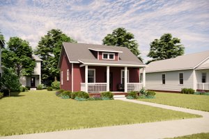House Plan Design - Exterior - Front Elevation for Bungalow House Plan #936-52 - 2 bed, 1 bath