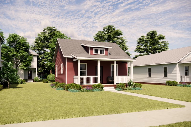 House Plan Design - Exterior - Front Elevation 2 for Bungalow House Plan #936-52 - 2 bed, 1 bath
