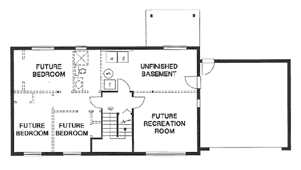 House Blueprint - Traditional Floor Plan - Lower Floor Plan #18-9066