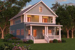 Exterior - Front Elevation 3 for Craftsman House Plan #888-12 - 3 bed, 3 bath