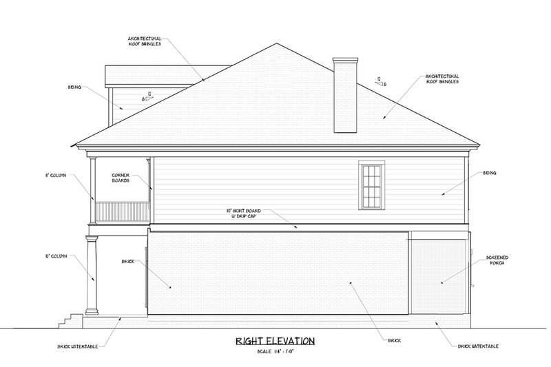 Dream House Plan - Right Side Elevation