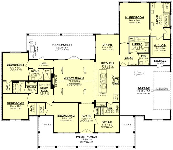Farmhouse Floor Plan - Main Floor Plan #430-390