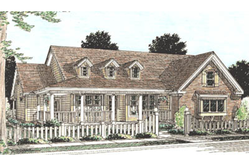 Architectural House Design - Country Exterior - Front Elevation Plan #20-160