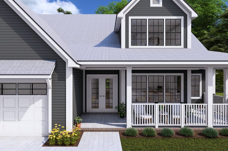 Home Plan - Exterior - Covered Porch for Farmhouse House Plan #513-2241 - 4 bed, 2.5 bath