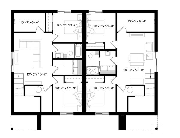 Home Plan - Modern Floor Plan - Lower Floor Plan #23-2673