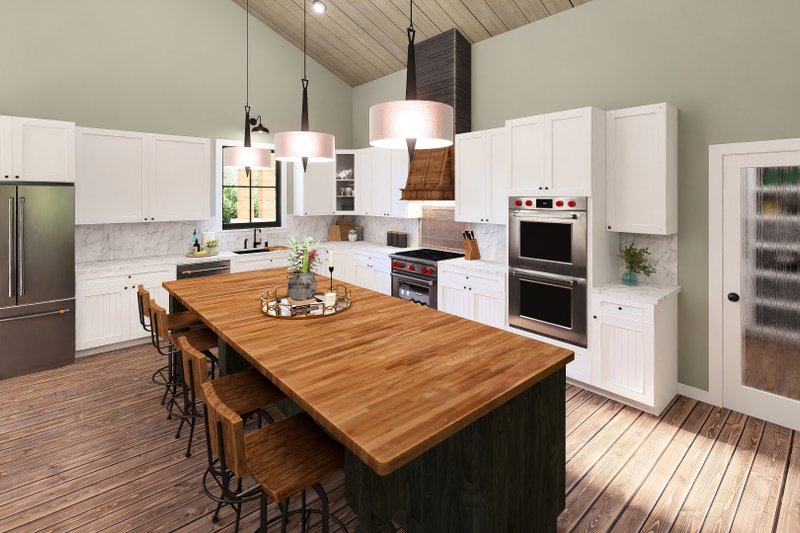 House Blueprint - Interior - Kitchen for Barndominium House Plan #44-300 - 3 bed, 3.5 bath