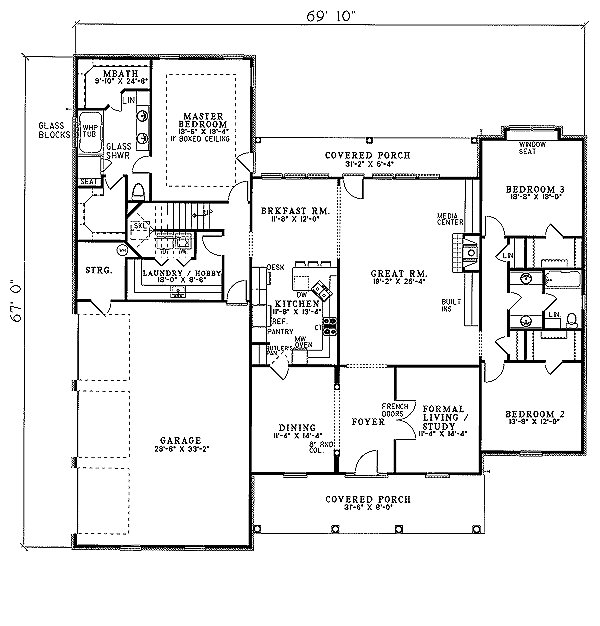 Home Plan - Traditional Floor Plan - Main Floor Plan #17-244