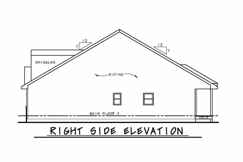 Architectural House Design - Right Side Elevation