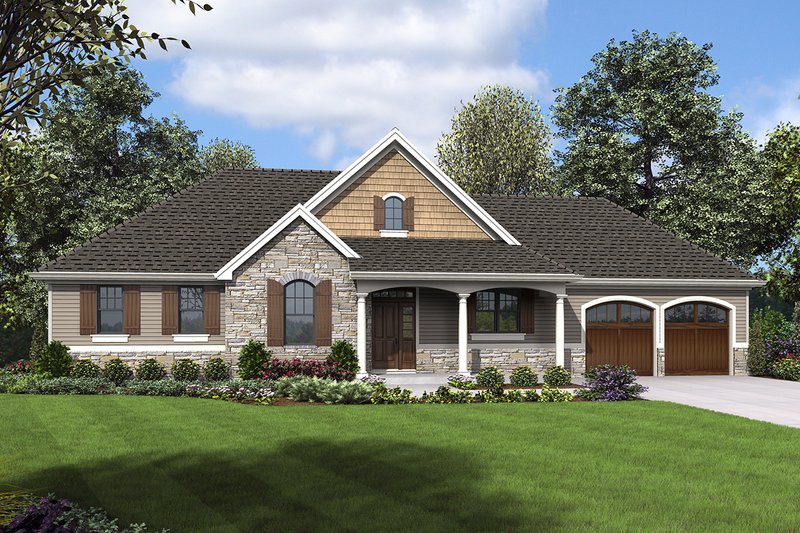 Home Plan - Craftsman Exterior - Front Elevation Plan #48-970