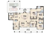 Southern Style House Plan - 4 Beds 2 Baths 1861 Sq/Ft Plan #36-163 