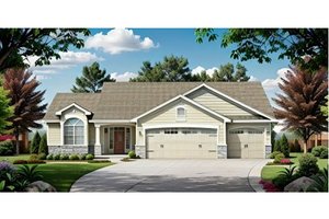 Traditional Exterior - Front Elevation Plan #58-173