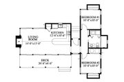 Contemporary Style House Plan - 2 Beds 1 Baths 877 Sq/Ft Plan #426-16 