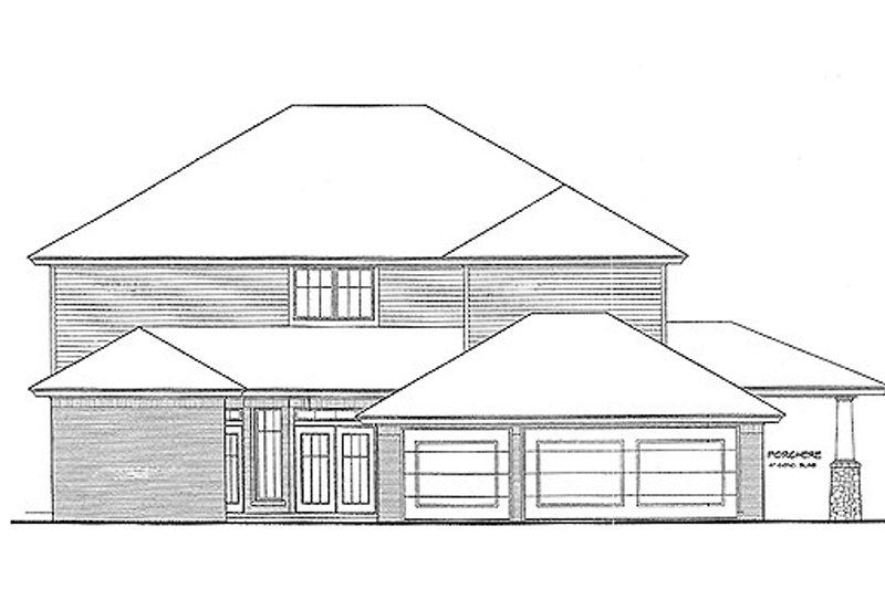 Dream House Plan - Colonial Exterior - Rear Elevation Plan #310-704