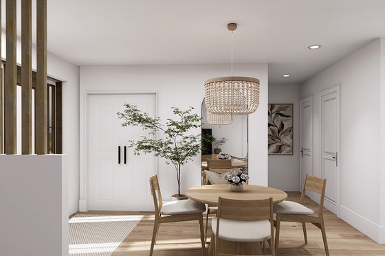 Interior - Dining Room for Cottage House Plan #23-691 - 2 bed, 1 bath