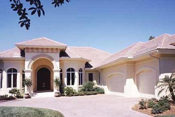 Exterior - Front Elevation 3 for Mediterranean House Plan #930-272 - 3 bed, 3.5 bath