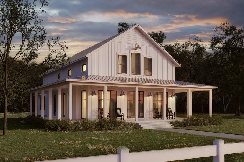 Dream House Plan - Farmhouse Exterior - Front Elevation Plan #430-288