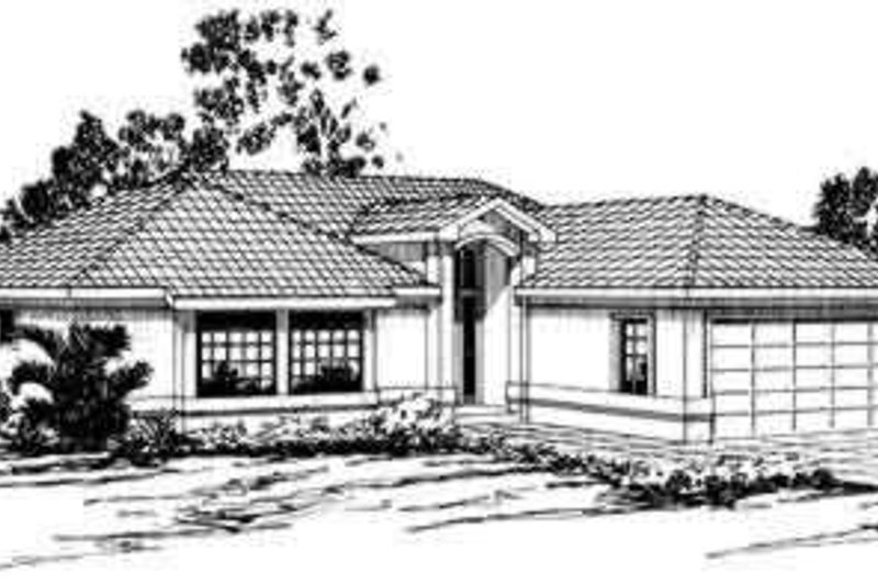 House Design - Mediterranean Exterior - Front Elevation Plan #124-232