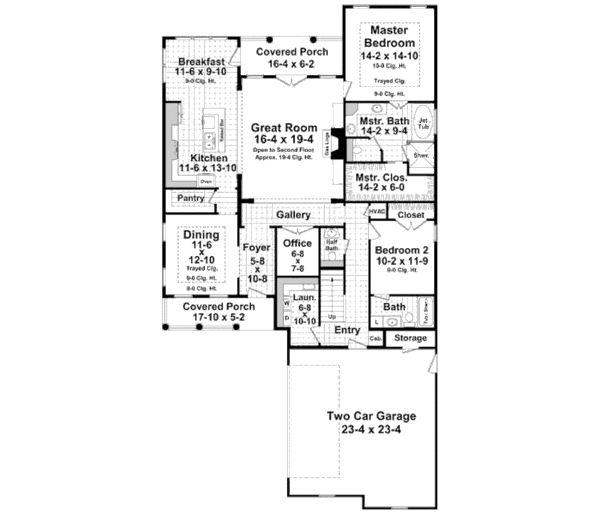 Home Plan - Country Floor Plan - Main Floor Plan #21-321