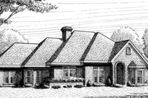 Exterior - Front Elevation for European House Plan #410-359 - 4 bed, 3 bath