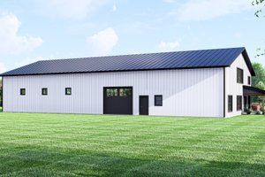 Exterior - Rear Elevation for Barndominium House Plan #1064-320 - 1 bed, 1.5 bath