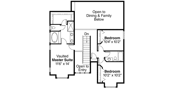 House Design - Traditional Floor Plan - Upper Floor Plan #124-479