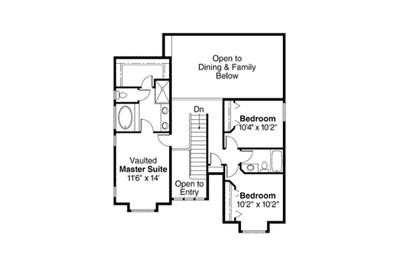 Home Plan - Floor Plan - Upper Floor for Traditional House Plan #124-479 - 3 bed, 2 bath