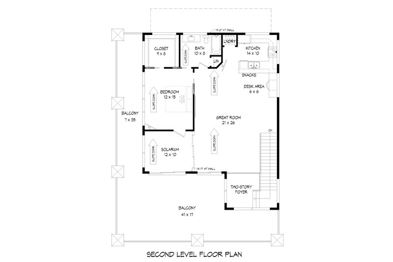 Dream House Plan - Floor Plan - Main Floor for Country House Plan #932-99 - 1 bed, 1 bath