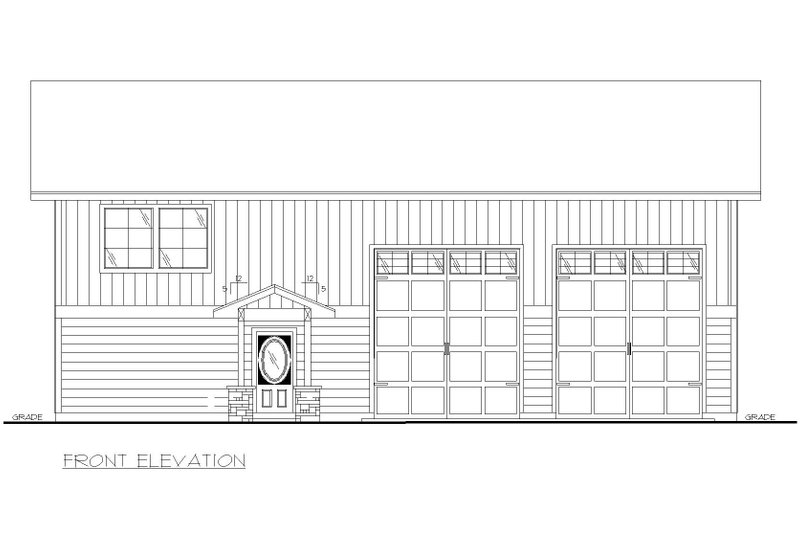 Architectural House Design - Exterior - Front Elevation 3 for Craftsman House Plan #117-984 - 1 bed, 1 bath