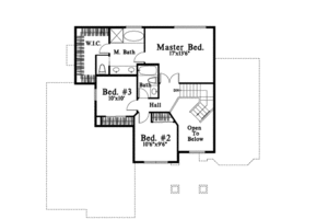 Floor Plan - Upper Floor for Modern House Plan #78-208 - 3 bed, 2.5 bath