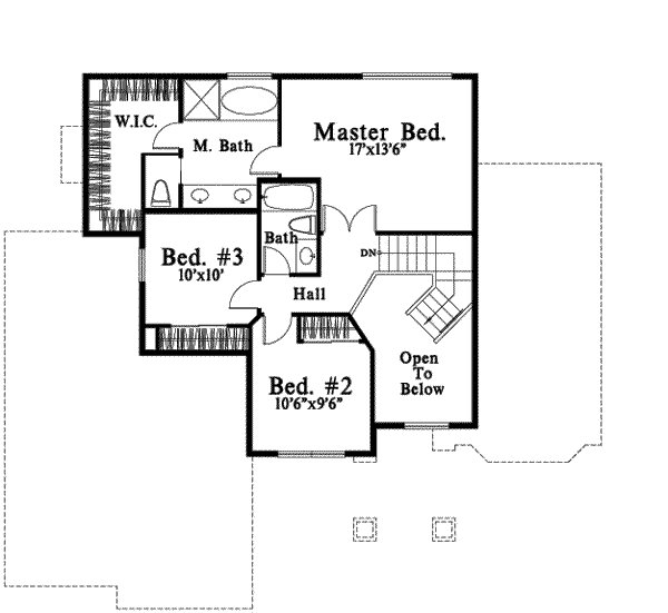 Modern Floor Plan - Upper Floor Plan #78-208
