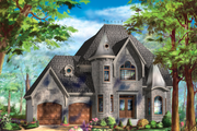 European Style House Plan - 3 Beds 1 Baths 2423 Sq/Ft Plan #25-4797 