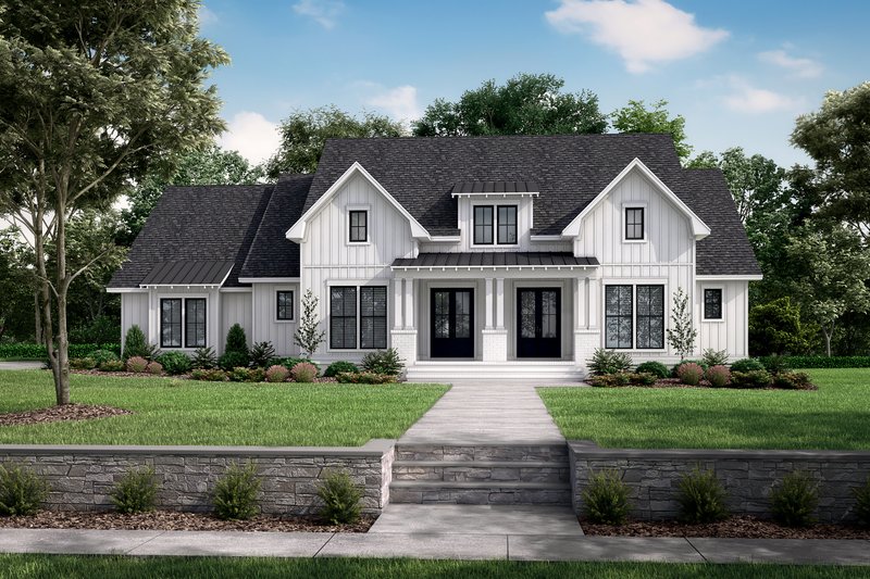 House Blueprint - Exterior - Front Elevation 3 for Farmhouse House Plan #430-249 - 3 bed, 2.5 bath