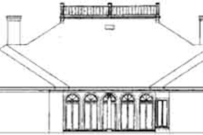Home Plan - Exterior - Rear Elevation for Southern House Plan #45-208 - 3 bed, 3 bath